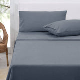 Darrahopens Home & Garden > Bedding Polar Fleece Sheet Set King 36cm Wall with King Pillowcases Slate
