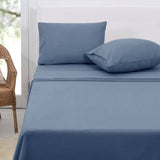 Darrahopens Home & Garden > Bedding Polar Fleece Sheet Set Queen 36cm Wall Airforce Blue