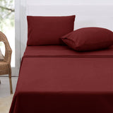 Darrahopens Home & Garden > Bedding Polar Fleece Sheet Set Queen 36cm Wall Burgundy