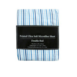 Darrahopens Home & Garden > Bedding Printed Microfiber Sheet Set Double Blue Lines