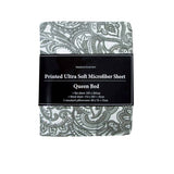 Darrahopens Home & Garden > Bedding Printed Microfiber Sheet Set Single Grey Paisley