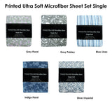 Darrahopens Home & Garden > Bedding Printed Microfiber Sheet Set Single Silver Imperial