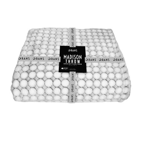 Darrahopens Home & Garden > Bedding Rans Madison Plush Throw - Grey