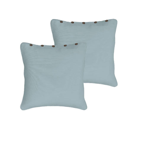 Darrahopens Home & Garden > Bedding Rans Pair of London Cotton European Pillowcases with Buttons Grey