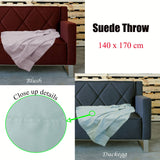 Darrahopens Home & Garden > Bedding Retro Home Portsea Faux Suede Throw 140x170 cm Blush