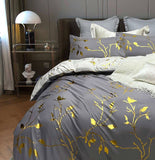 Darrahopens Home & Garden > Bedding Reversible Design Grey Queen Size Bed Quilt/Doona/Duvet Cover Set