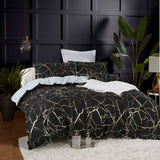 Darrahopens Home & Garden > Bedding Reversible Design King Size Black Duvet Doona Quilt Cover Set