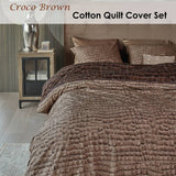 Darrahopens Home & Garden > Bedding Riviera Maison Croco Brown Cotton Quilt Cover Set King