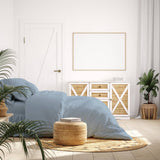 darrahopens Home & Garden > Bedding Royal Comfort 1000 Thread Count Bamboo Cotton Sheet and Quilt Cover Complete Set - King - Blue Fog