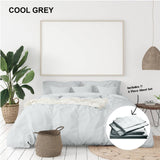 darrahopens Home & Garden > Bedding Royal Comfort 1000 Thread Count Bamboo Cotton Sheet and Quilt Cover Complete Set - King - Cool Grey