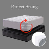 darrahopens Home & Garden > Bedding Royal Comfort 1000GSM Luxury Bamboo Covered Mattress Topper Ball Fibre Gusset - Single - White