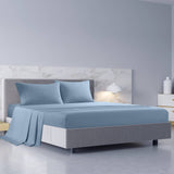 darrahopens Home & Garden > Bedding Royal Comfort 1000TC Hotel Grade Bamboo Cotton Sheets Pillowcases Set Ultrasoft - King - Blue Fog
