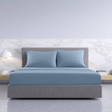 darrahopens Home & Garden > Bedding Royal Comfort 1000TC Hotel Grade Bamboo Cotton Sheets Pillowcases Set Ultrasoft - Queen - Blue Fog
