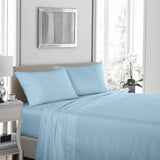 darrahopens Home & Garden > Bedding Royal Comfort 1200 Thread Count Sheet Set 4 Piece Ultra Soft Satin Weave Finish - Double - Sky Blue