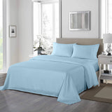 darrahopens Home & Garden > Bedding Royal Comfort 1200 Thread Count Sheet Set 4 Piece Ultra Soft Satin Weave Finish - Double - Sky Blue