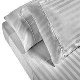 darrahopens Home & Garden > Bedding Royal Comfort 1200TC Sheet Set Damask Cotton Blend Ultra Soft Sateen Bedding - Queen - Silver