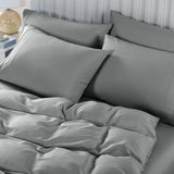 darrahopens Home & Garden > Bedding Royal Comfort 2000TC 6 Piece Bamboo Sheet & Quilt Cover Set Cooling Breathable - Queen - Grey