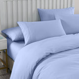 darrahopens Home & Garden > Bedding Royal Comfort 2000TC 6 Piece Bamboo Sheet & Quilt Cover Set Cooling Breathable - Queen - Light Blue