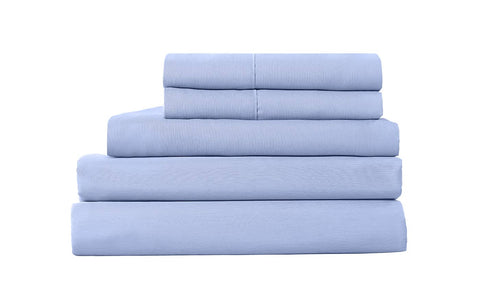 darrahopens Home & Garden > Bedding Royal Comfort 2000TC 6 Piece Bamboo Sheet & Quilt Cover Set Cooling Breathable - Queen - Light Blue
