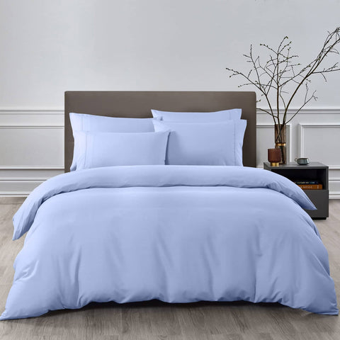 darrahopens Home & Garden > Bedding Royal Comfort 2000TC Quilt Cover Set Bamboo Cooling Hypoallergenic Breathable - King - Light Blue
