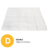 darrahopens Home & Garden > Bedding Royal Comfort 260GSM Deluxe Eco-Silk Touch Quilt 100% Cotton Cover - Double - White
