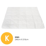 darrahopens Home & Garden > Bedding Royal Comfort 260GSM Deluxe Eco-Silk Touch Quilt 100% Cotton Cover - King - White