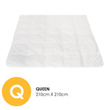 darrahopens Home & Garden > Bedding Royal Comfort 260GSM Deluxe Eco-Silk Touch Quilt 100% Cotton Cover - Queen - White