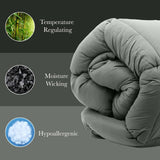 Darrahopens Home & Garden > Bedding Royal Comfort 350GSM Charcoal Bamboo Quilt Luxury Bedding Duvet All Seasons - Double - Charcoal