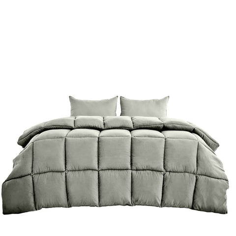 Darrahopens Home & Garden > Bedding Royal Comfort 350GSM Charcoal Bamboo Quilt Luxury Bedding Duvet All Seasons - Double - Charcoal