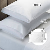 darrahopens Home & Garden > Bedding Royal Comfort 4 Piece 1500TC Sheet Set And Goose Feather Down Pillows 2 Pack Set - Queen - White