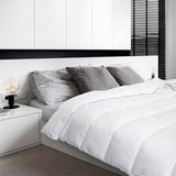darrahopens Home & Garden > Bedding Royal Comfort Bamboo Blend Quilt 250GSM Luxury  Duvet 100% Cotton Cover - King - White