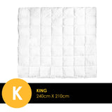 darrahopens Home & Garden > Bedding Royal Comfort Bamboo Blend Quilt 250GSM Luxury  Duvet 100% Cotton Cover - King - White