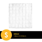 darrahopens Home & Garden > Bedding Royal Comfort Bamboo Blend Quilt 250GSM Luxury  Duvet 100% Cotton Cover - Single - White