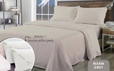darrahopens Home & Garden > Bedding Royal Comfort Bamboo Blend Sheet Set 1000TC and Bamboo Pillows 2 Pack Ultra Soft - Queen - Warm Grey