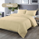 darrahopens Home & Garden > Bedding Royal Comfort Bamboo Blended Quilt Cover Set 1000TC Ultra Soft Luxury Bedding - Double - Ivory