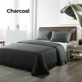 darrahopens Home & Garden > Bedding Royal Comfort Bamboo Blended Sheet & Pillowcases Set 1000TC Ultra Soft Bedding - King - Charcoal