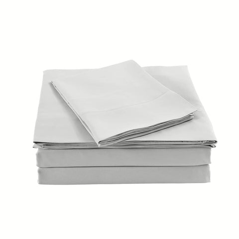darrahopens Home & Garden > Bedding Royal Comfort Bamboo Blended Sheet & Pillowcases Set 1000TC Ultra Soft Bedding - King - Light Grey