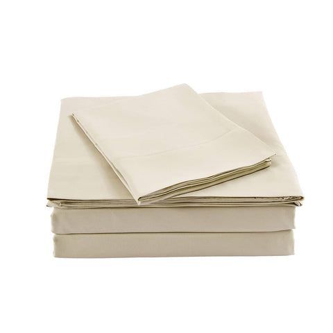 darrahopens Home & Garden > Bedding Royal Comfort Bamboo Blended Sheet & Pillowcases Set 1000TC Ultra Soft Bedding - Queen - Ivory