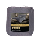 Darrahopens Home & Garden > Bedding Royal Comfort Bamboo Cooling Reversible 7 Piece Comforter Set Bedspread - King - Charcoal