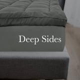 Darrahopens Home & Garden > Bedding Royal Comfort Charcoal Bamboo Blend Topper 800GSM 45cm Skirt Luxury Bedding - King - Charcoal
