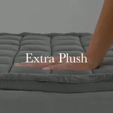 Darrahopens Home & Garden > Bedding Royal Comfort Charcoal Bamboo Blend Topper 800GSM 45cm Skirt Luxury Bedding - King - Charcoal