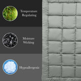 Darrahopens Home & Garden > Bedding Royal Comfort Charcoal Bamboo Blend Topper 800GSM 45cm Skirt Luxury Bedding - King - Charcoal