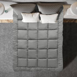 Darrahopens Home & Garden > Bedding Royal Comfort Charcoal Bamboo Blend Topper 800GSM 45cm Skirt Luxury Bedding - King - Charcoal