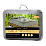 Darrahopens Home & Garden > Bedding Royal Comfort Charcoal Bamboo Blend Topper 800GSM 45cm Skirt Luxury Bedding - King - Charcoal