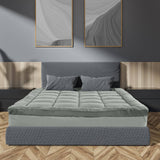 Darrahopens Home & Garden > Bedding Royal Comfort Charcoal Bamboo Blend Topper 800GSM 45cm Skirt Luxury Bedding - Single - Charcoal