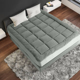 Darrahopens Home & Garden > Bedding Royal Comfort Charcoal Bamboo Blend Topper 800GSM 45cm Skirt Luxury Bedding - Single - Charcoal