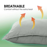 Darrahopens Home & Garden > Bedding Royal Comfort Charcoal Bamboo Pillow Hotel Quality Luxury Twin Pack