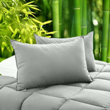 Darrahopens Home & Garden > Bedding Royal Comfort Charcoal Bamboo Pillow Hotel Quality Luxury Twin Pack
