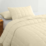 darrahopens Home & Garden > Bedding Royal Comfort Coverlet Set Bedspread Soft Touch Easy Care Breathable 3 Piece Set - Queen - Beige