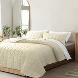 darrahopens Home & Garden > Bedding Royal Comfort Coverlet Set Bedspread Soft Touch Easy Care Breathable 3 Piece Set - Queen - Beige